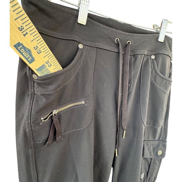 Athleta Pants Women Small  Black Bettona Cargo Nylon Drawstring Outdoor - Picture 9 of 9